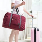 Shldybc Foldable Travel Duffel Bag Tote Carry on Luggage Sport Duffle Week-Ender Overnight for Women and Girls, Summer Savings Clearance